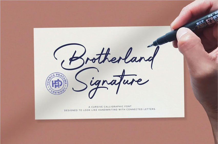 Brotherland Signature Font