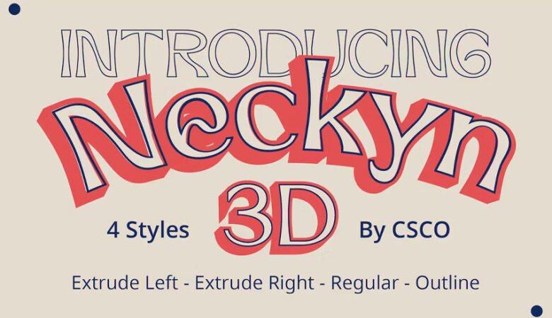 Neckyn 3D Font