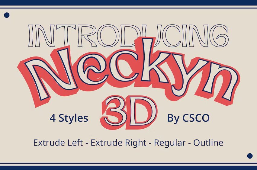 Neckyn 3D Font