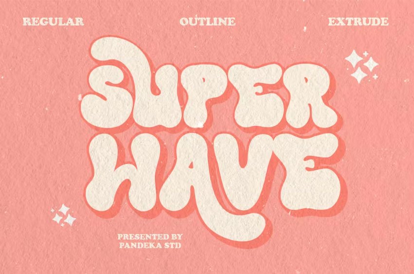 Super Wave Font