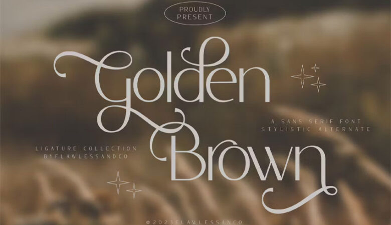 Golden Brown Font