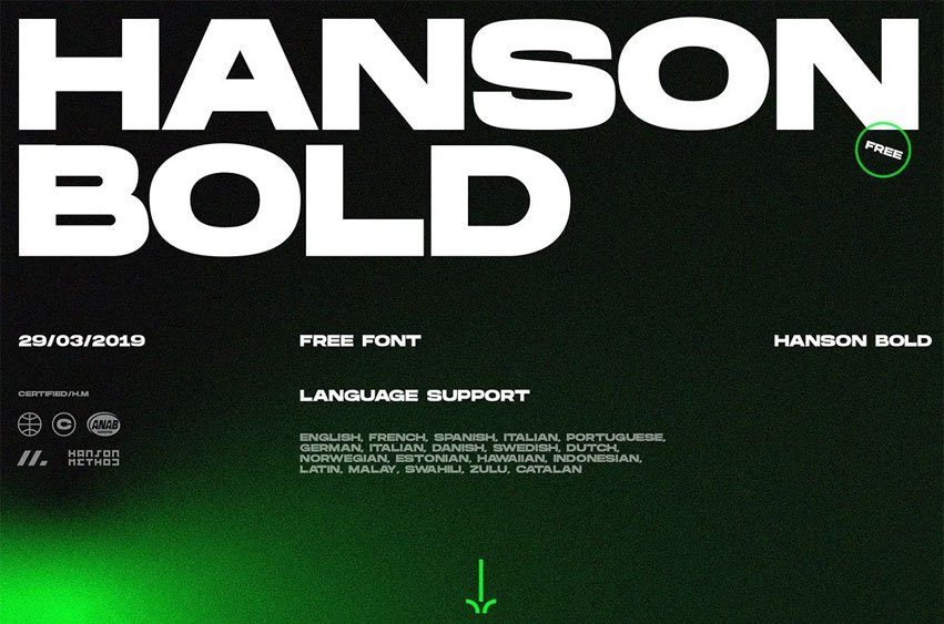 Hanson Bold Font
