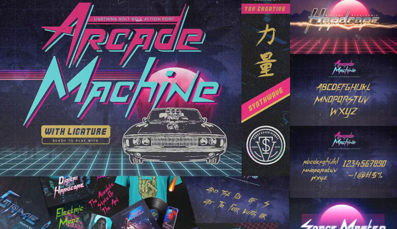 Arcade Machine 80's Retro Font