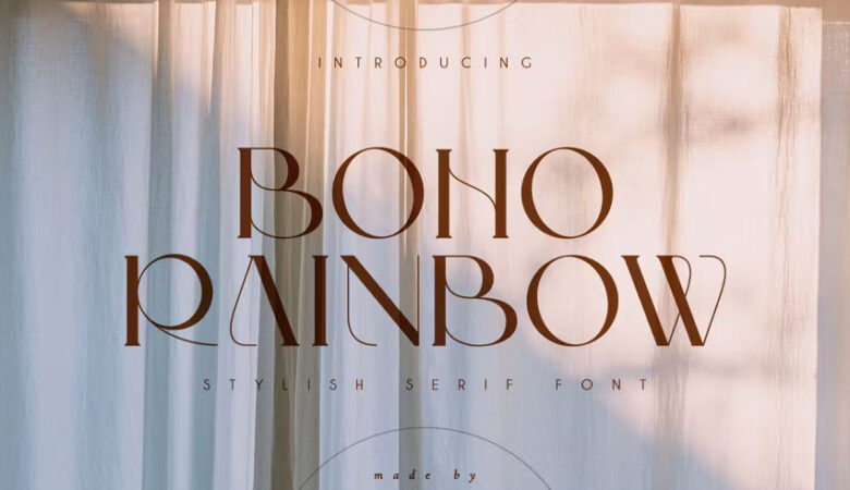 Boho Rainbow Font