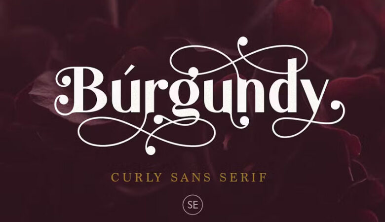 Burgundy Font