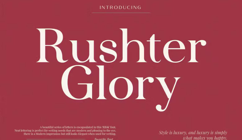 RushterGlory Font