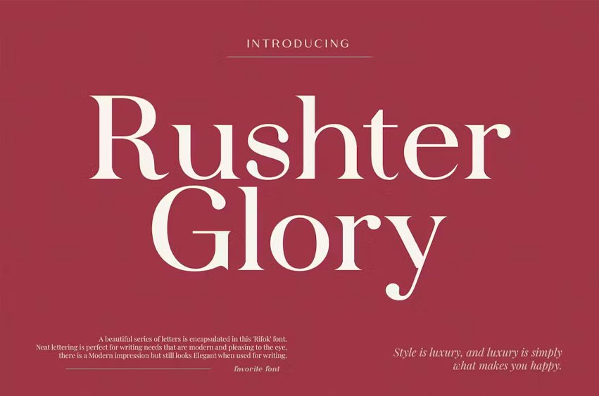 RushterGlory Font