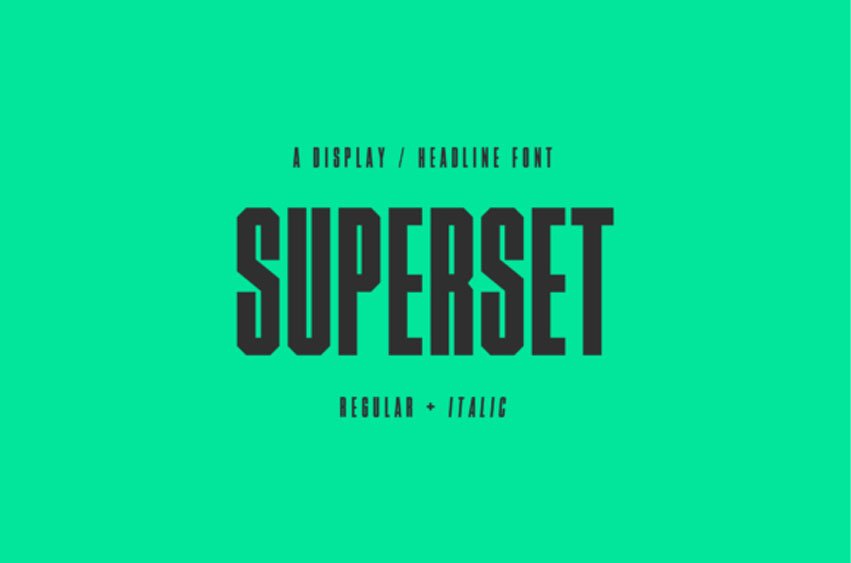 Superset Font