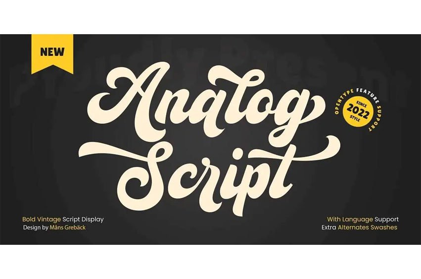 Analog Script Font