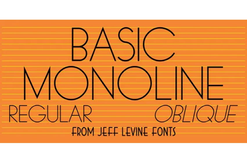 Basic Monoline JNL Font