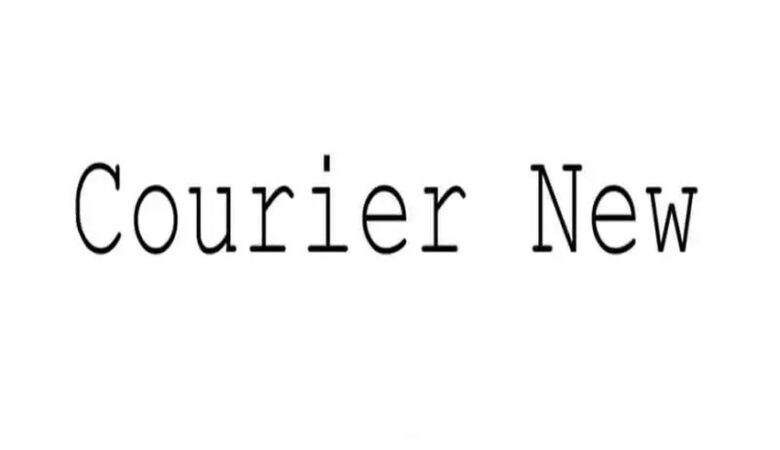 Courier New Font