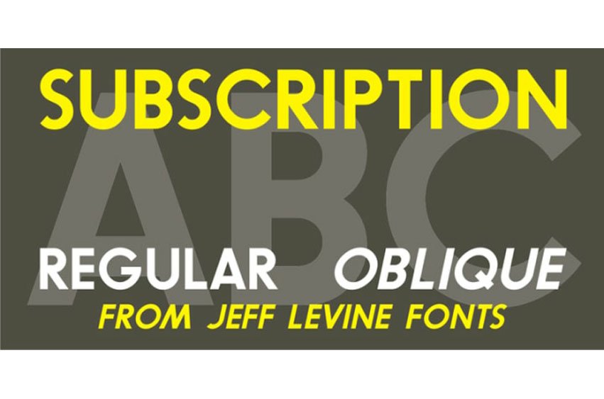 Subscription Jnl Font