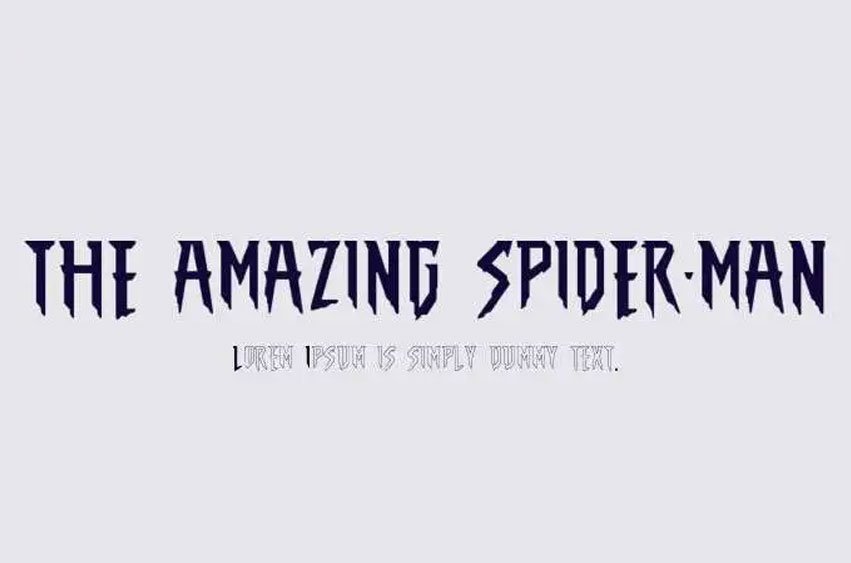 The Amazing Spider Man Font