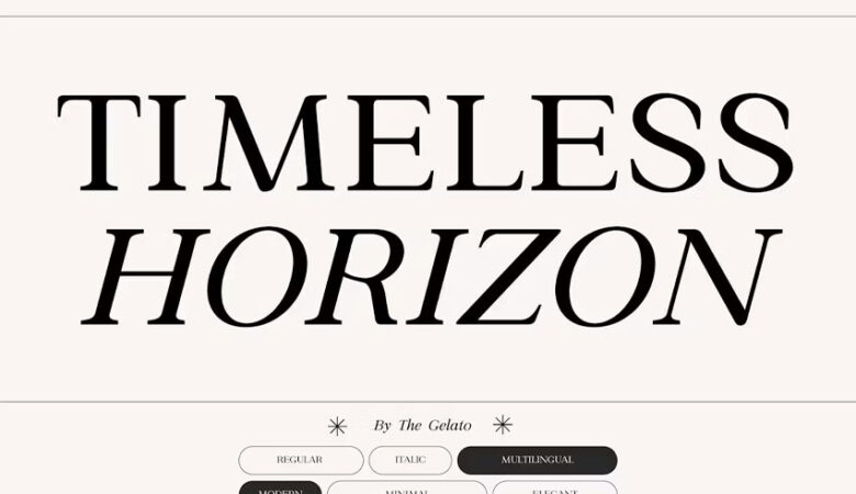 Timeless Horizon Font