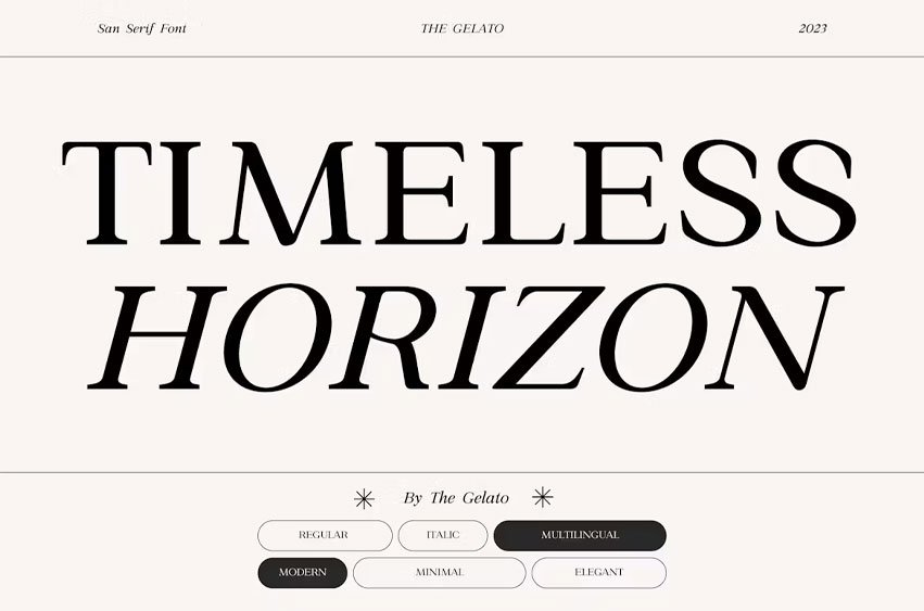 Timeless Horizon Font