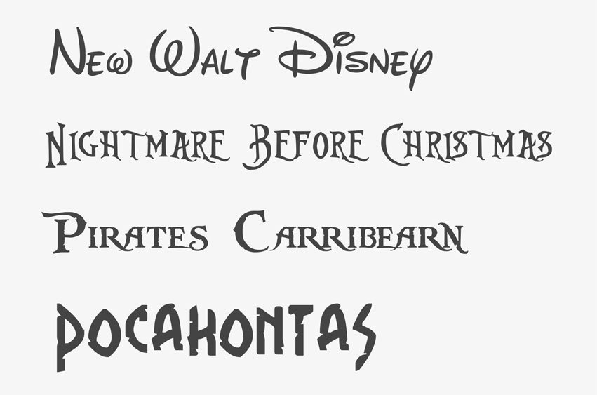 Disney Font Family