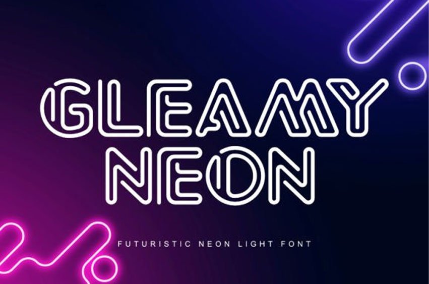 Gleamy Neon Font