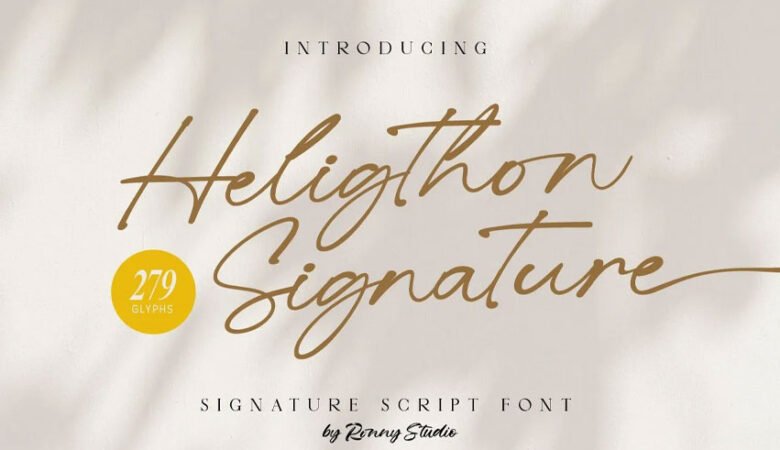 Heligthon Signature Font
