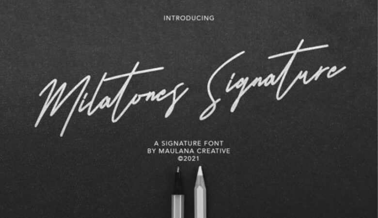 Milatones Signature Font
