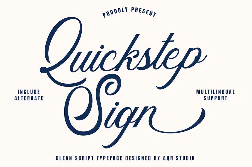 Quickstep Sign Font