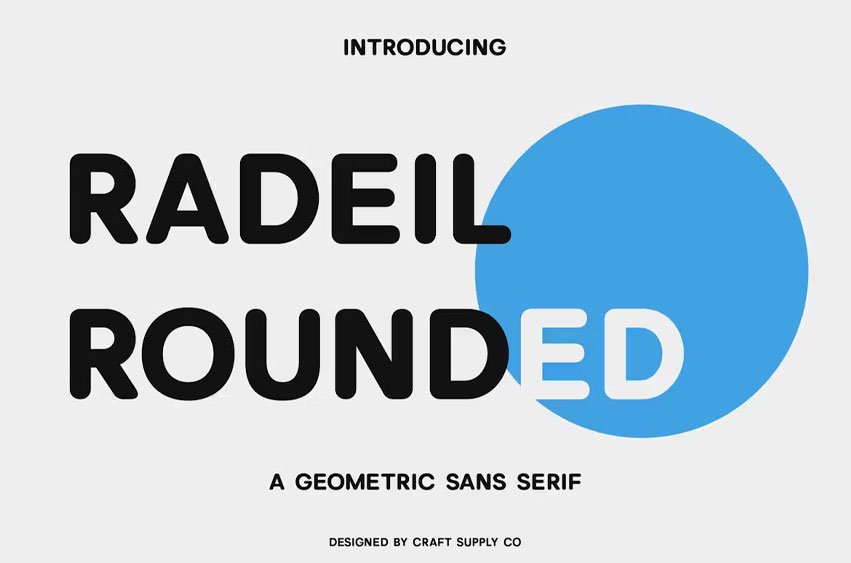 Radeil Rounded Font