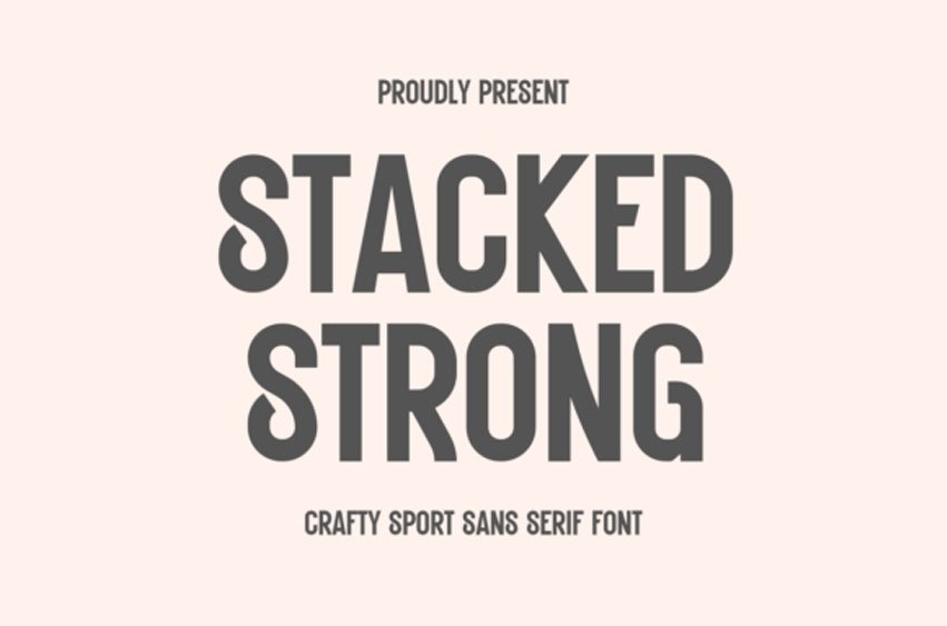 Stacked Strong Font
