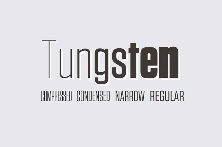 Tungsten Font