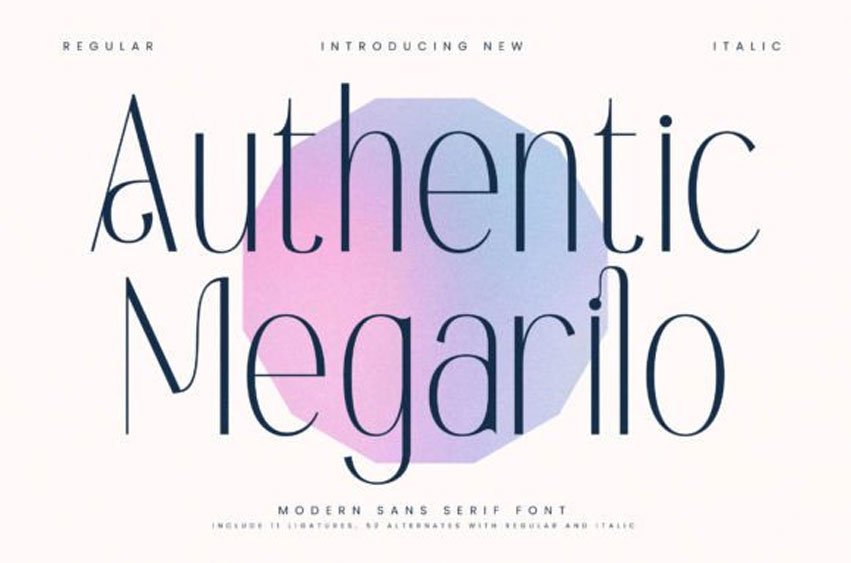 Authentic Megarilo Font