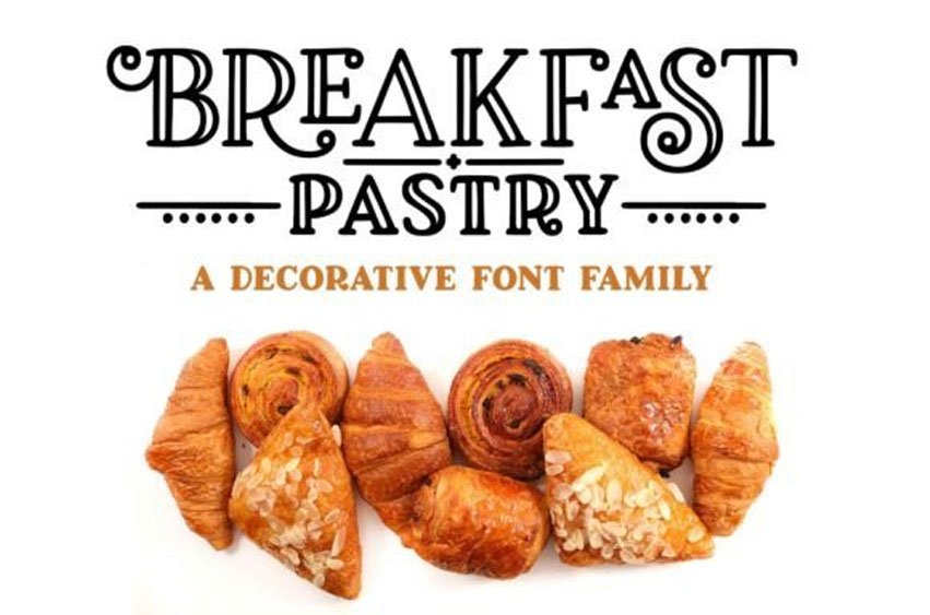 Breakfast Pastry Font