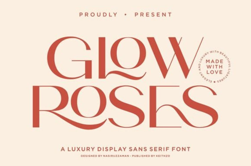 Glow Roses Font