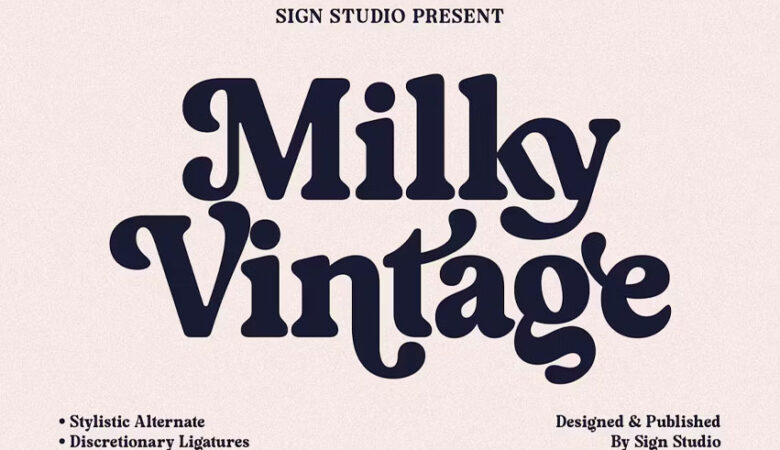 Milky Vintage Font