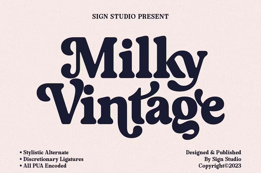 Milky Vintage Font