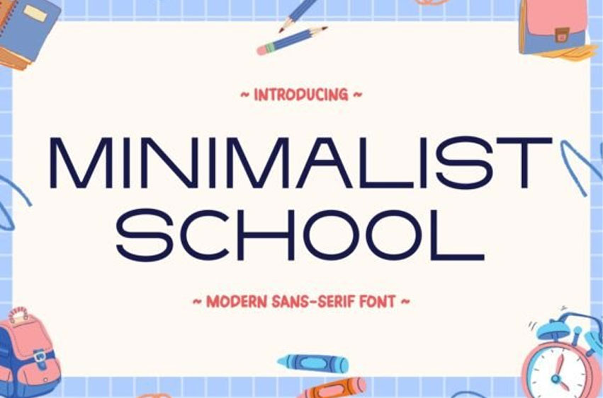 Minimalist School Font