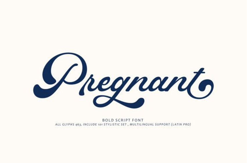 Pregnant Font