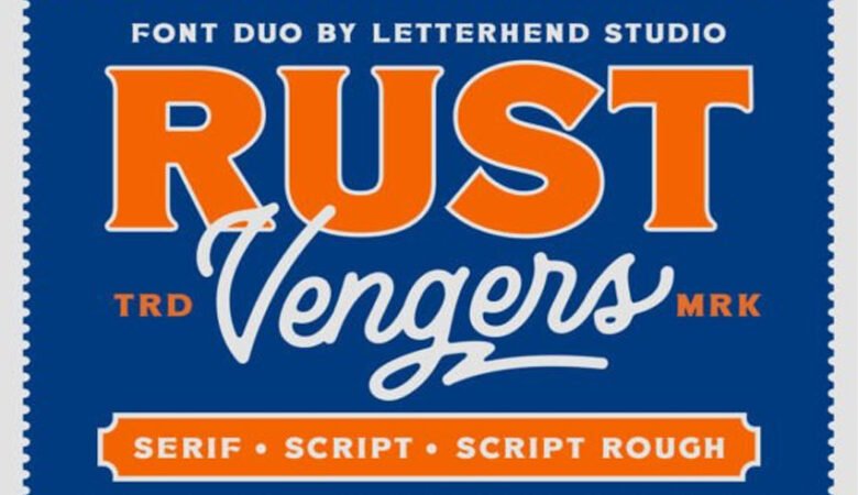 Rust Vengers Font