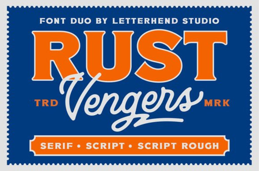 Rust Vengers Font