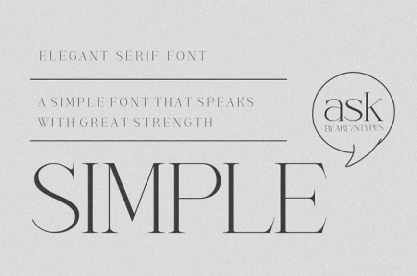 Simple Ask Font