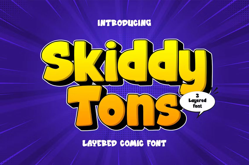 Skiddy Toons Font