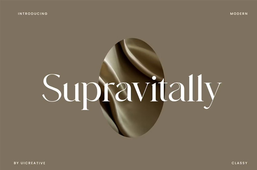 Supravitally Font