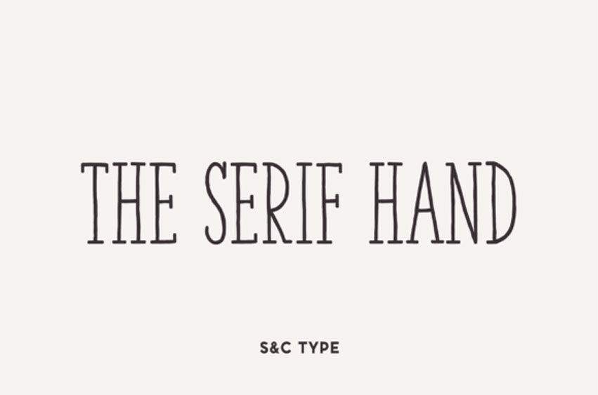 The Serif Hand Font