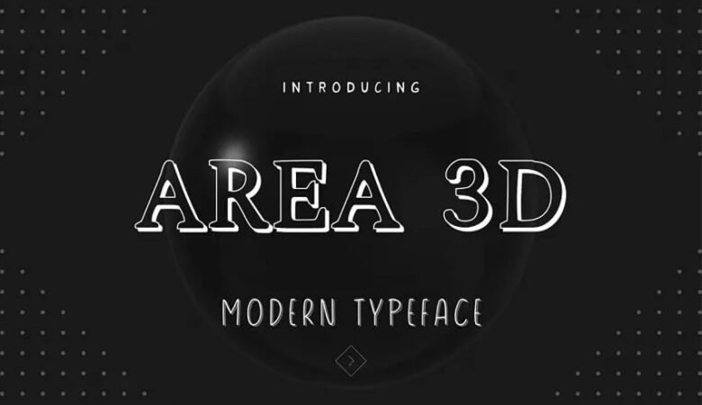 Area 3D Font