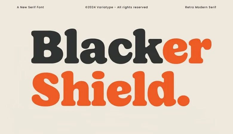 Blacker Shield Font