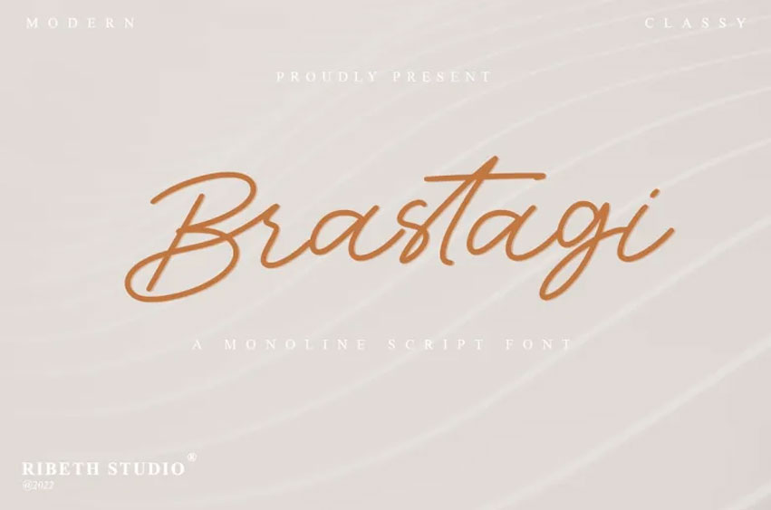 Brastagi Monoline Font