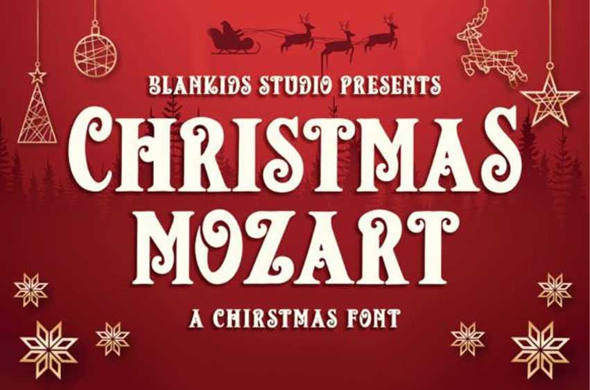 Christmas Mozart Font