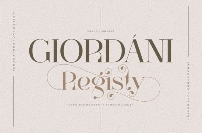 Giordani Registy Font