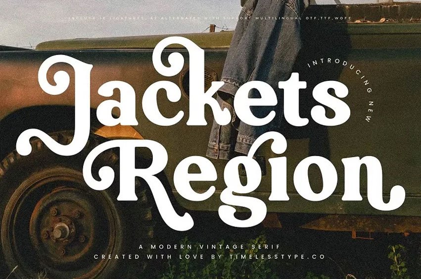 Jackets Region Font