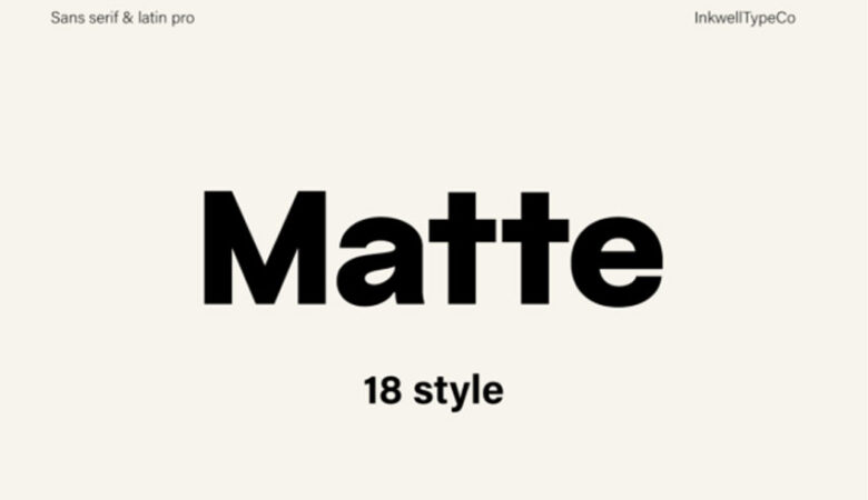 Matte Font