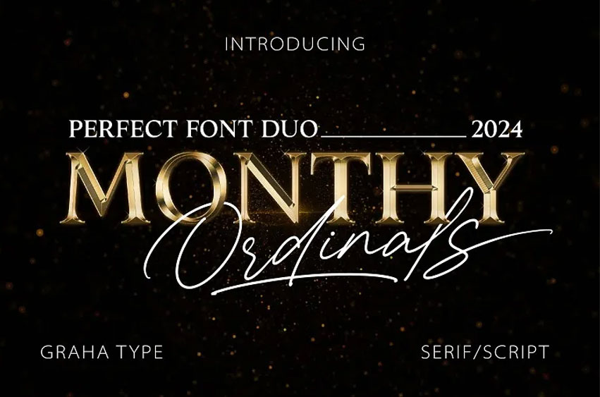 Monthy Ordinals Font
