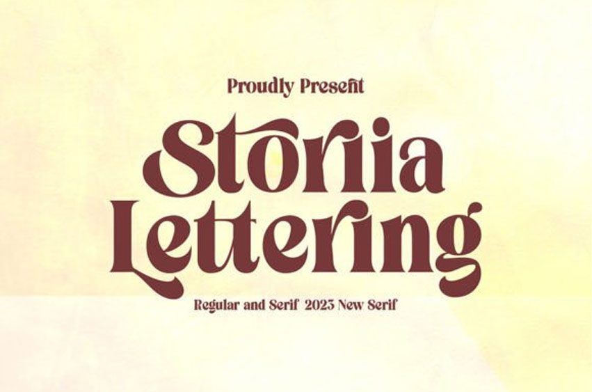 Storia Lettering Font