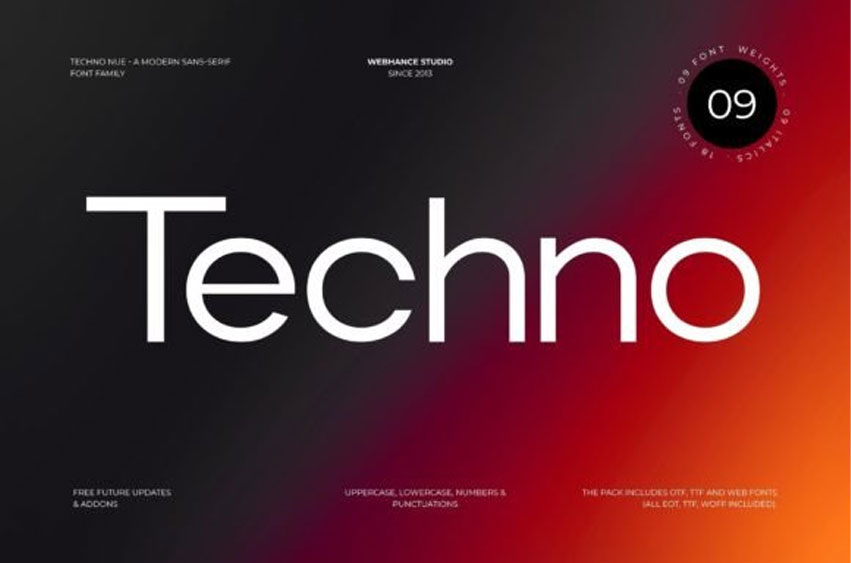 Techno Font